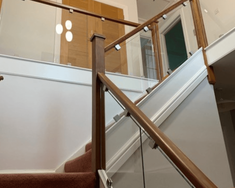 glass clamps for internal glass balustrade